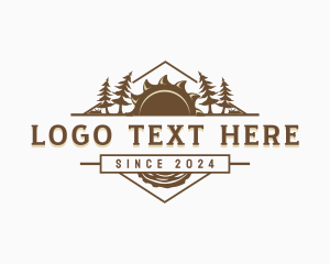 Log - Forest Lumberjack Woodwork logo design
