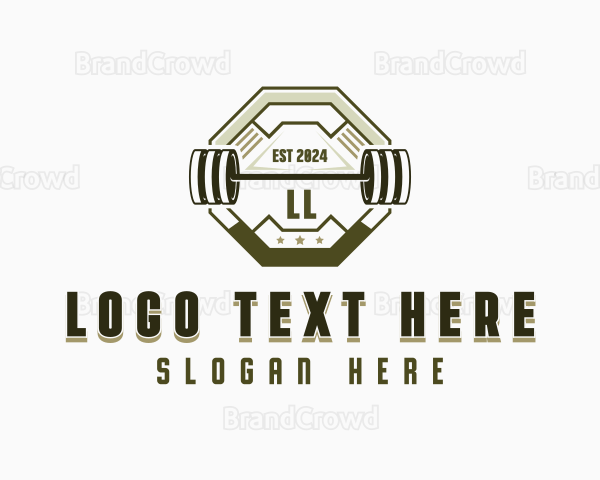 Fitness Weightlifting Barbell Logo