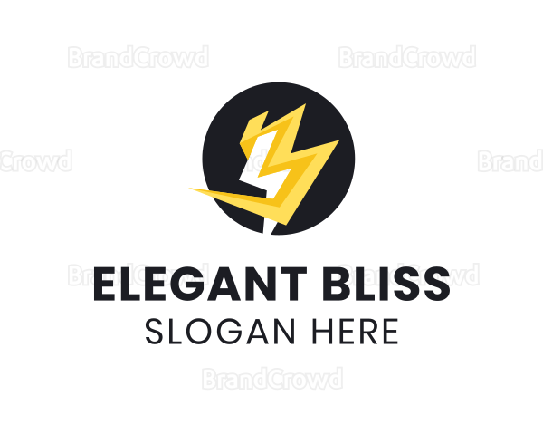 Electric Bolt Letter B Logo
