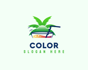 Tourism - Cocktail Tropical Bar logo design