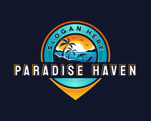 Beach Resort Vacation logo design