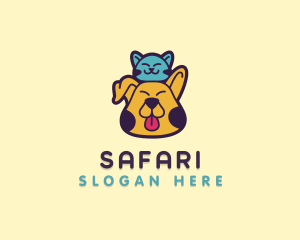 Cute Cat Dog  Logo