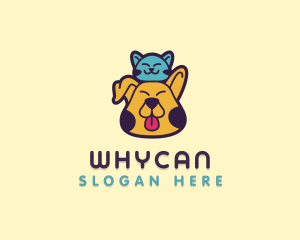 Cute Cat Dog  Logo