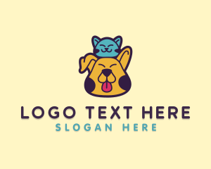 Cute Cat Dog  Logo