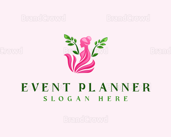 Floral Woman Leaf Logo