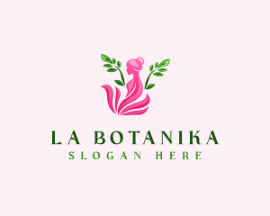 Floral Woman Leaf Logo