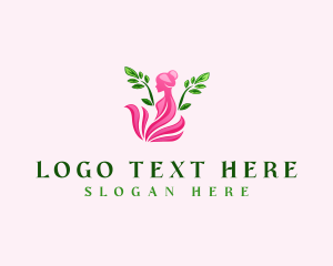 Floral Woman Leaf Logo