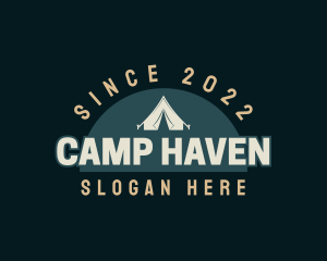 Tent - Tourist Camper Tent logo design