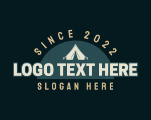 Retro - Tourist Camper Tent logo design