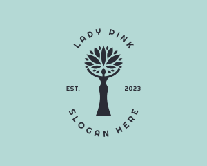 Organic Tree Lady  logo design