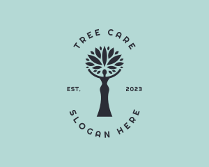 Organic Tree Lady  logo design