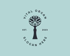 Organic Tree Lady  logo design