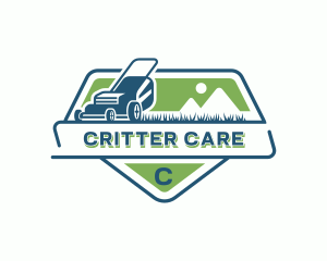 Lawn Care Mower Landscaping logo design