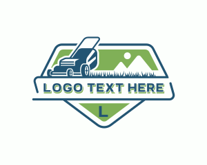 Lawn Care Mower Landscaping logo design