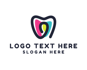 Line - Colorful Dental Clinic logo design