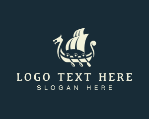 Business - Viking Boat Ship logo design