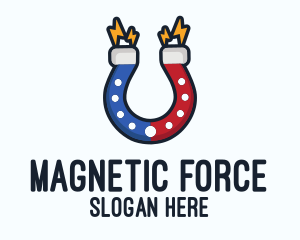Electromagnet - Magnetic Horeshoe Voltage logo design