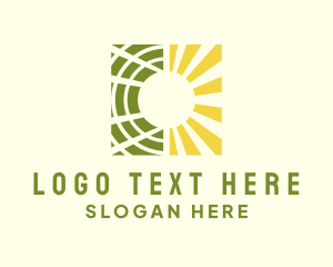 Natural Energy - Renewable Solar Sun logo design