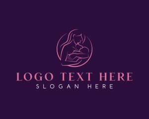 Baby Carrier - Mother Baby Parenting logo design