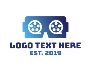 Movie - VR Movies logo design