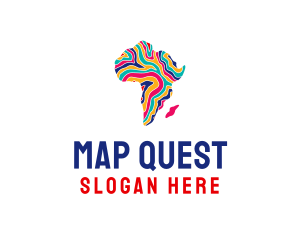 Africa Geography Map logo design