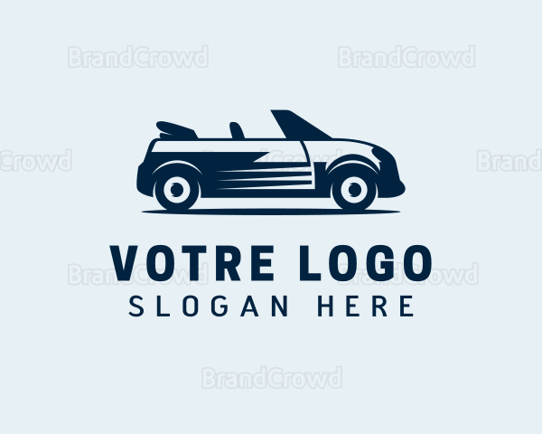 Blue Car Automotive Logo
