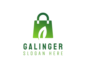 Supermarket - Leaf Shopping Bag logo design