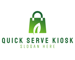 Kiosk - Leaf Shopping Bag logo design