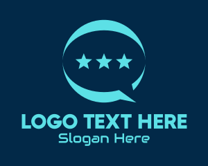 Chat Box - Star Messaging App logo design