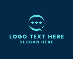 Message Bubble - Star Messaging App logo design
