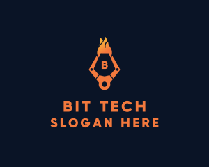 Fire Tech Claw logo design