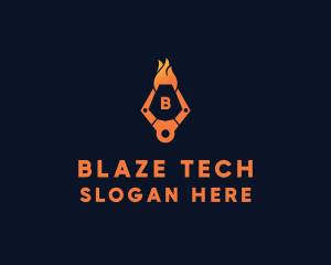 Fire Tech Claw logo design