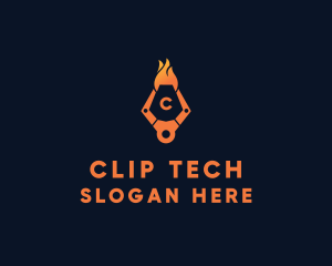 Fire Tech Claw logo design