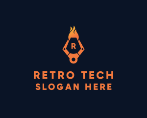 Fire Tech Claw logo design