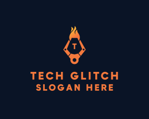 Fire Tech Claw logo design