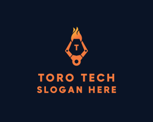 Fire Tech Claw logo design