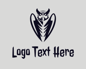 Horror - Wild Owl Bird logo design