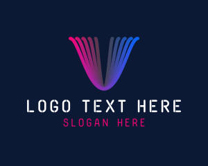 Network - Creative Media Letter V logo design