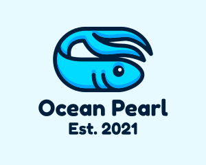 Ocean Tuna Fish  logo design