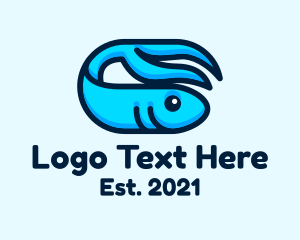 Sea Creature - Ocean Tuna Fish logo design