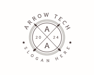 Hipster Arrow Business logo design