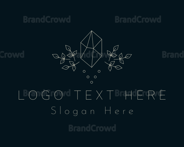 Elegant Leaf Crystal Logo