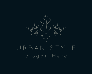 Elegant Leaf Crystal  Logo