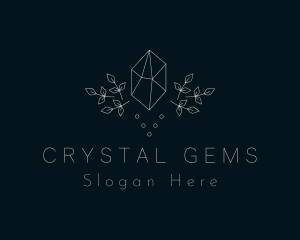 Elegant Leaf Crystal  logo design