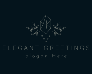 Elegant Leaf Crystal  logo design