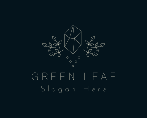 Elegant Leaf Crystal  logo design