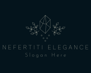 Elegant Leaf Crystal  logo design