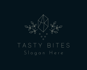 Jewelry - Elegant Leaf Crystal logo design