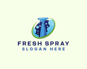Spray - Disinfect Spray Cleaning logo design