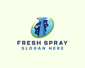 Disinfect Spray Cleaning logo design